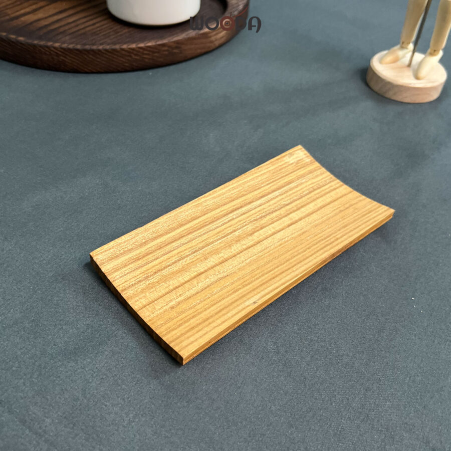 Khay gỗ cong đựng trà - decor - Hình ảnh 3