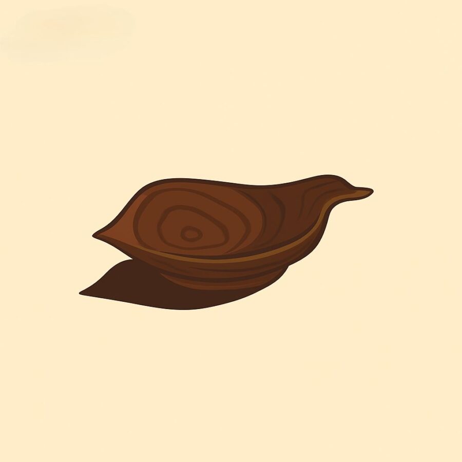 Khay gỗ nhỏ, khay gỗ walnut hình cánh sen