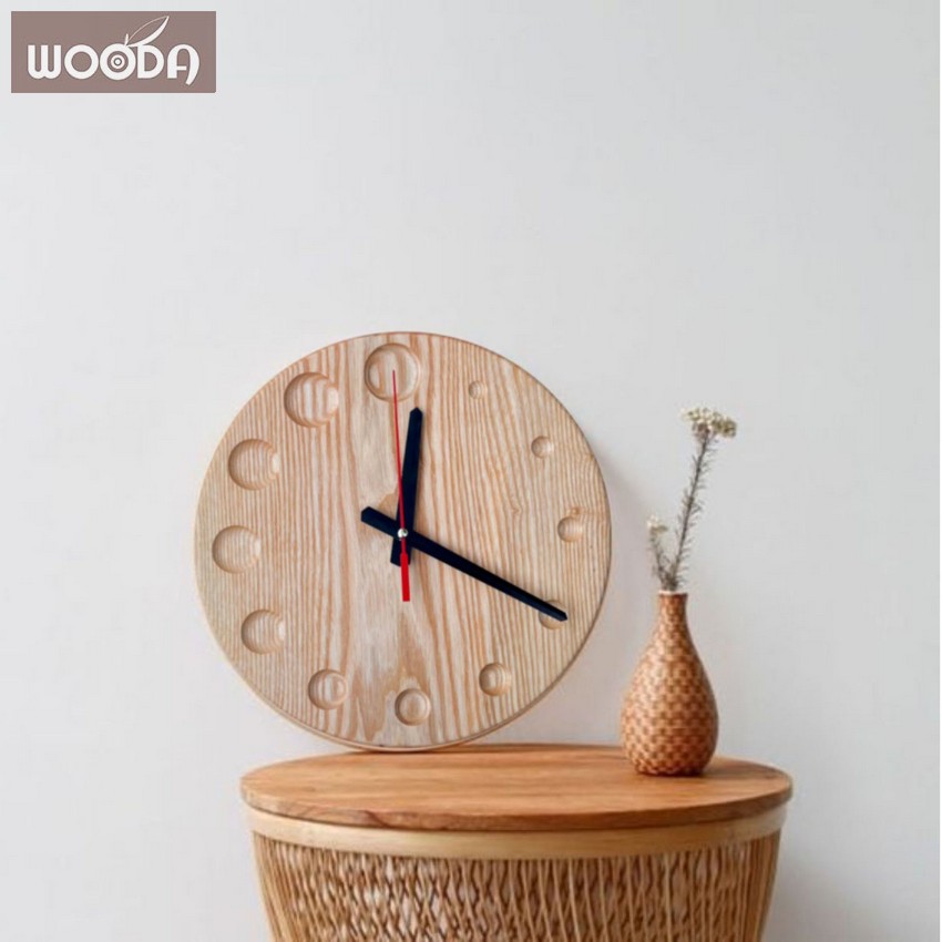 Đồng hồ treo tường W5005 gỗ tự nhiên Handmade chất lượng cao hình ...