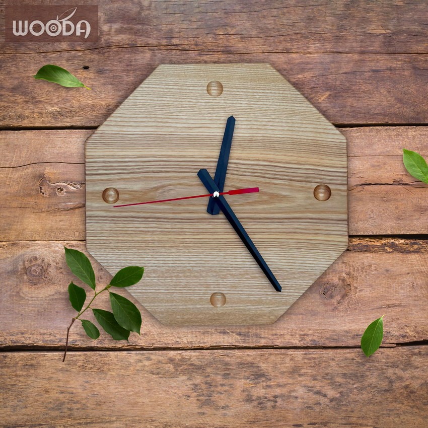 Đồng hồ treo tường W5009 gỗ tự nhiên Handmade chất lượng cao hình ...